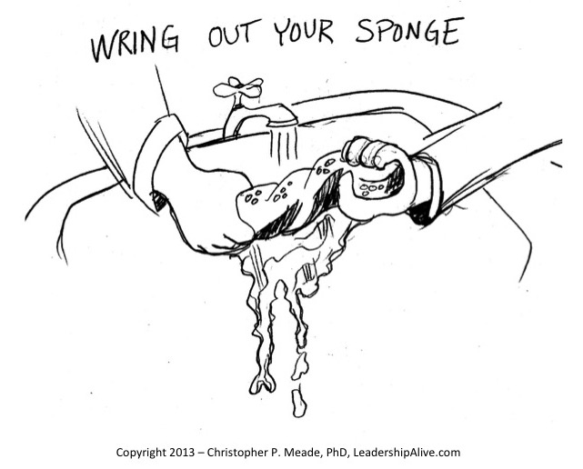 wring out sponge